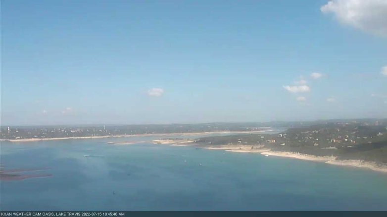 Lake Travis webcam, July 15, 2022 10:45 AM CT