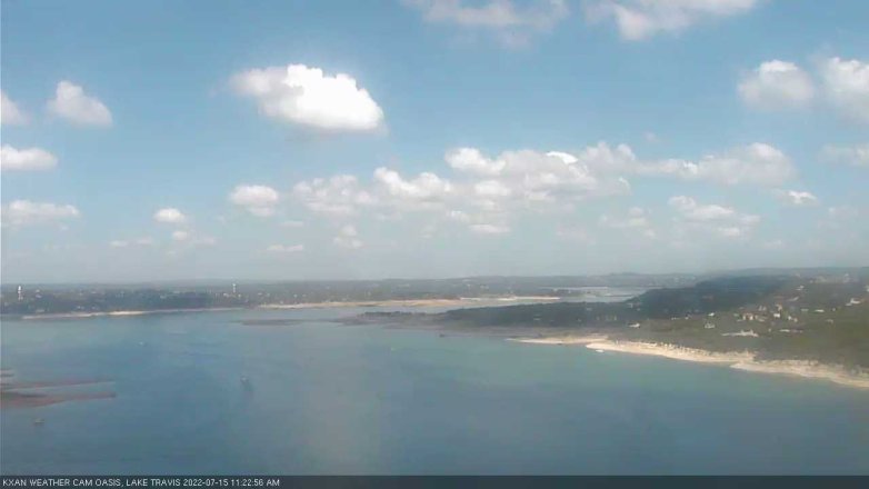 Lake Travis webcam, July 15, 2022 11:25 AM CT