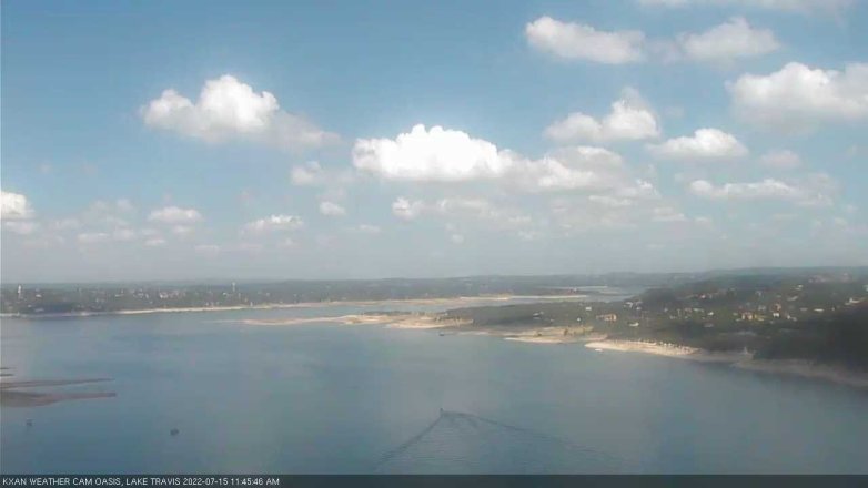 Lake Travis webcam, July 15, 2022 11:45 AM CT
