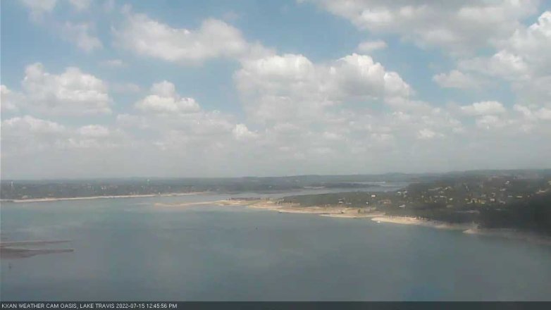 Lake Travis webcam, July 15, 2022 12:45 PM CT