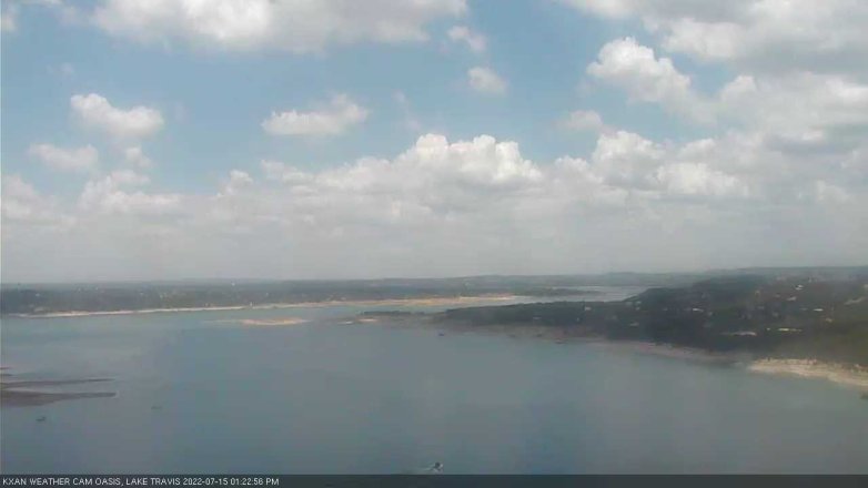 Lake Travis webcam, July 15, 2022 1:25 PM CT