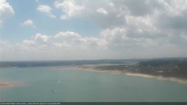 Lake Travis webcam, July 15, 2022 2:45 PM CT