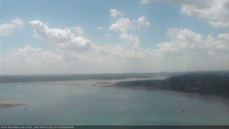 Lake Travis webcam, July 15, 2022 3:00 PM CT
