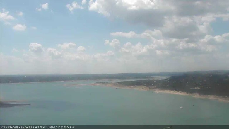Lake Travis webcam, July 15, 2022 3:25 PM CT