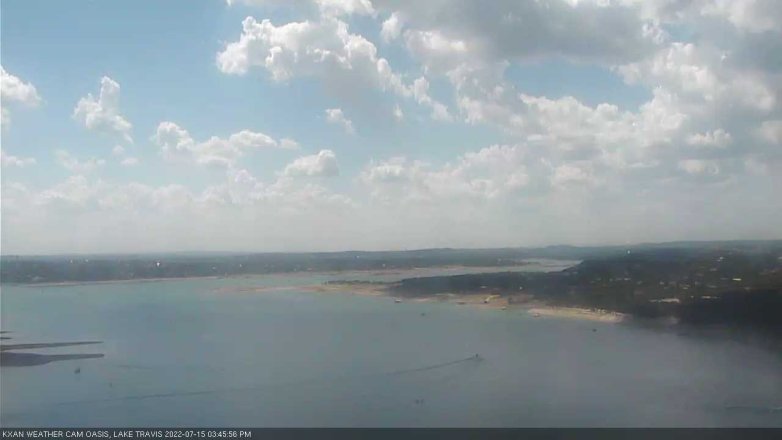 Lake Travis webcam, July 15, 2022 3:45 PM CT