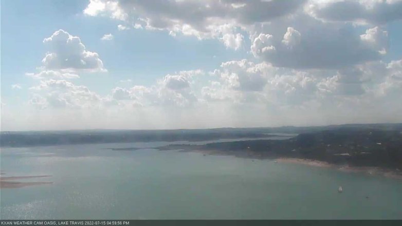 Lake Travis webcam, July 15, 2022 5:00 PM CT