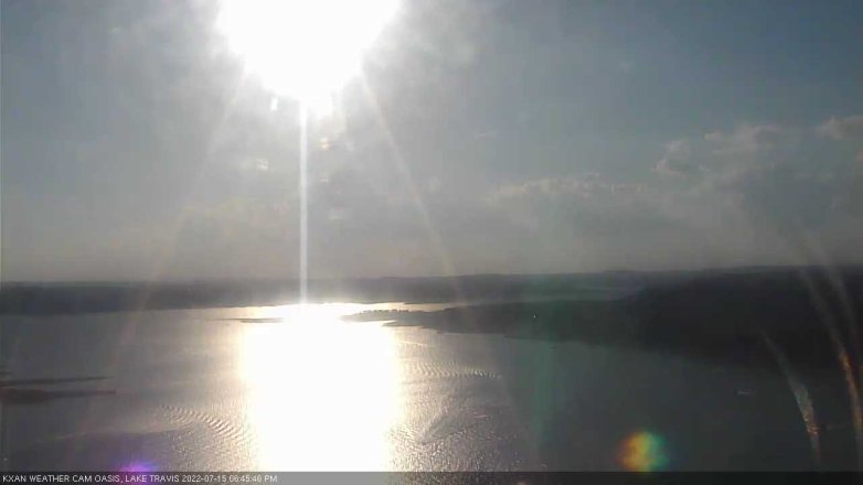 Lake Travis webcam, July 15, 2022 6:45 PM CT