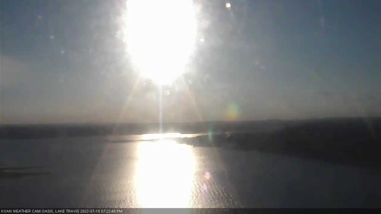 Lake Travis webcam, July 15, 2022 7:25 PM CT