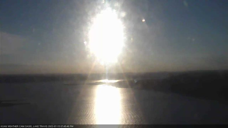 Lake Travis webcam, July 15, 2022 7:45 PM CT