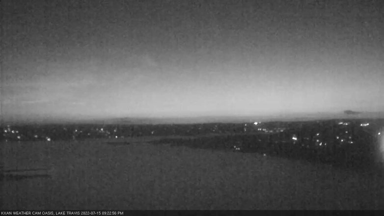 Lake Travis webcam, July 15, 2022 9:25 PM CT