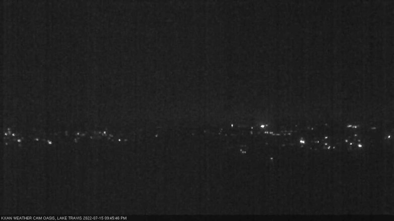 Lake Travis webcam, July 15, 2022 9:45 PM CT