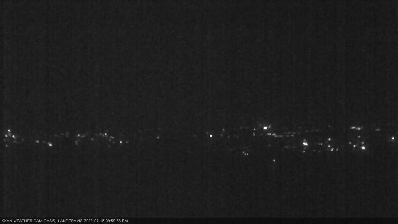 Lake Travis webcam, July 15, 2022 10:00 PM CT