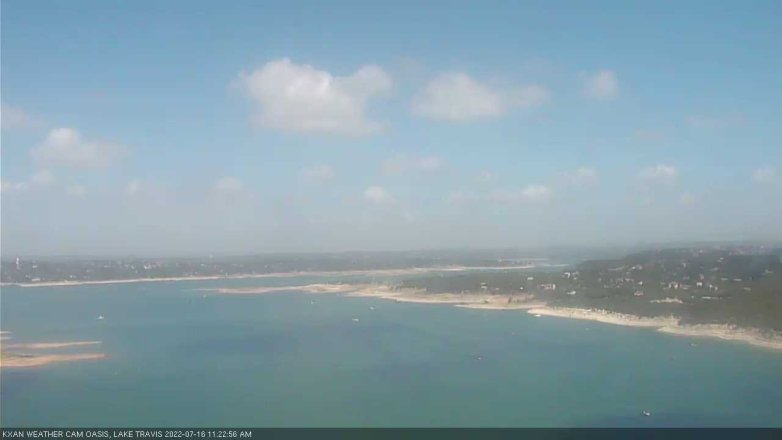 Lake Travis webcam, July 16, 2022 11:25 AM CT