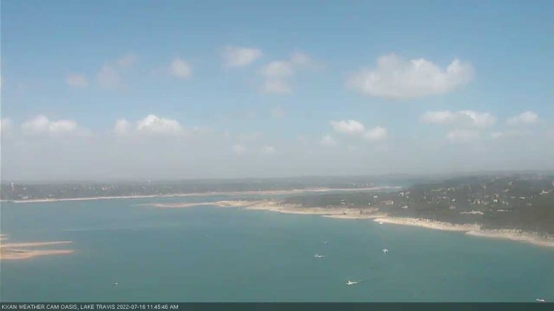 Lake Travis webcam, July 16, 2022 11:45 AM CT