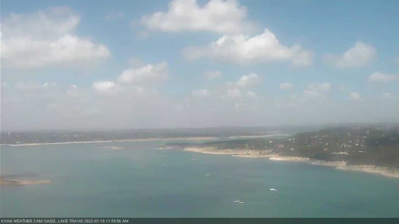 Lake Travis webcam, July 16, 2022 12:00 PM CT