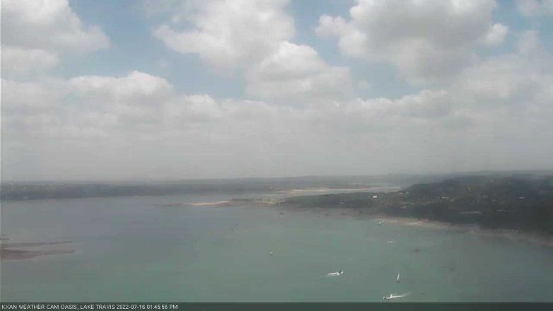 Lake Travis webcam, July 16, 2022 1:45 PM CT