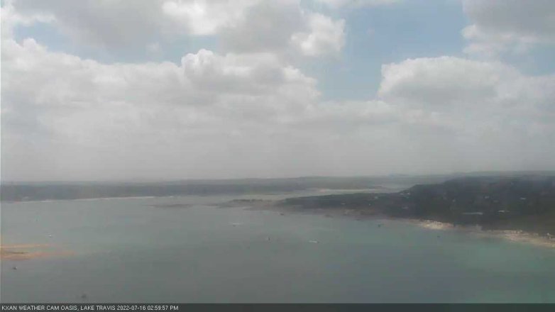 Lake Travis webcam, July 16, 2022 3:00 PM CT