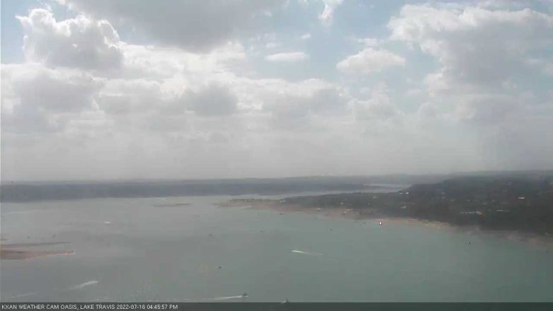 Lake Travis webcam, July 16, 2022 4:45 PM CT