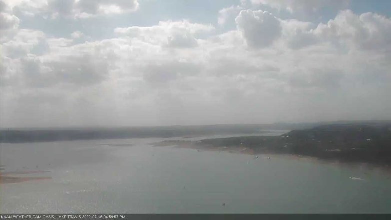 Lake Travis webcam, July 16, 2022 5:00 PM CT