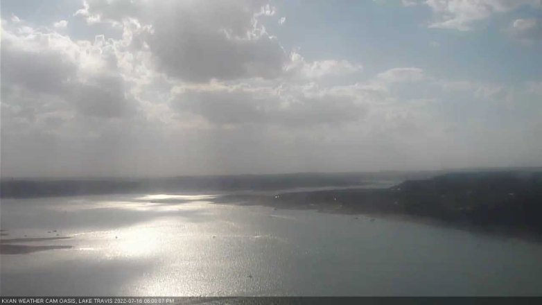Lake Travis webcam, July 16, 2022 6:00 PM CT