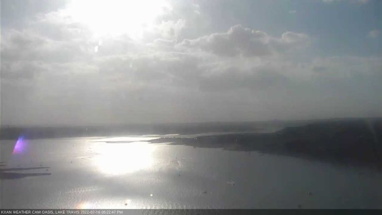 Lake Travis webcam, July 16, 2022 6:25 PM CT