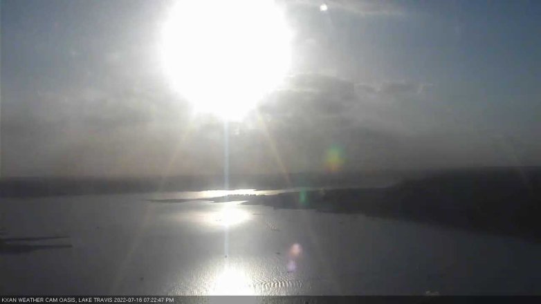 Lake Travis webcam, July 16, 2022 7:25 PM CT