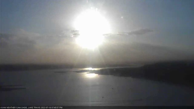 Lake Travis webcam, July 16, 2022 7:45 PM CT
