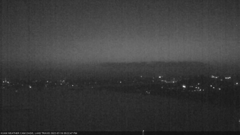 Lake Travis webcam, July 16, 2022 9:25 PM CT
