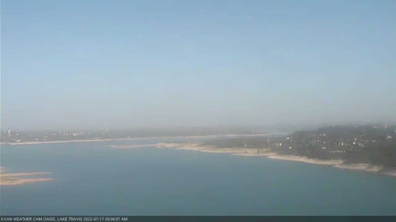 Lake Travis webcam, July 17, 2022 9:00 AM CT