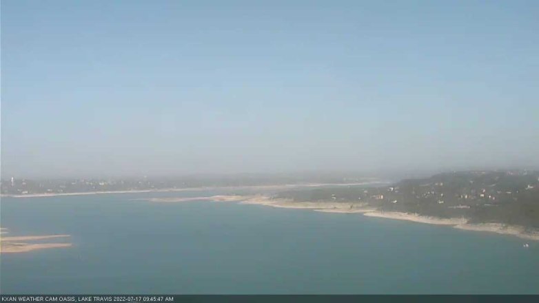 Lake Travis webcam, July 17, 2022 9:45 AM CT