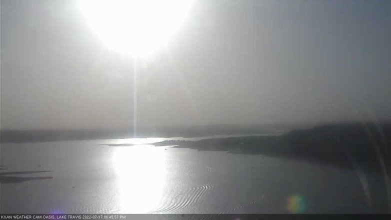 Lake Travis webcam, July 17, 2022 6:45 PM CT
