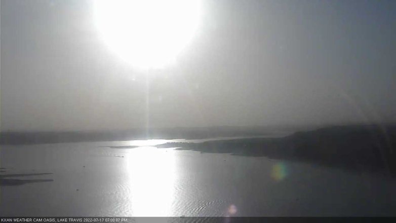 Lake Travis webcam, July 17, 2022 7:00 PM CT