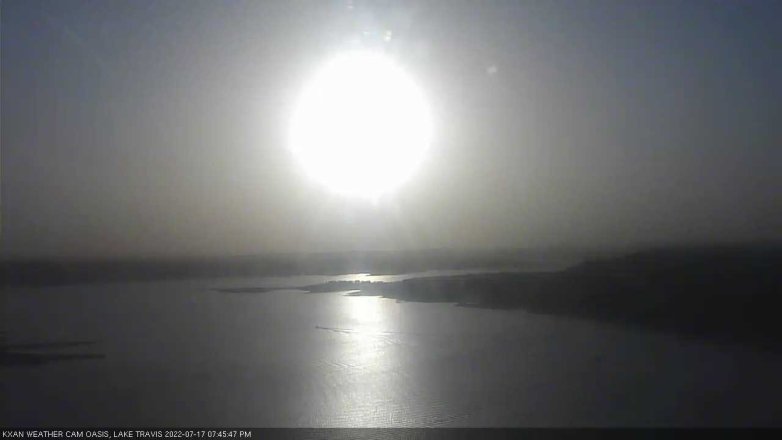 Lake Travis webcam, July 17, 2022 7:45 PM CT