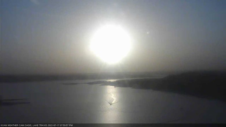 Lake Travis webcam, July 17, 2022 8:00 PM CT