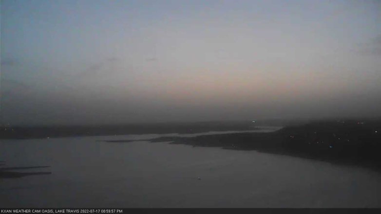 Lake Travis webcam, July 17, 2022 9:00 PM CT
