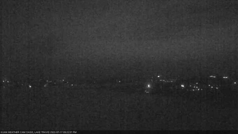 Lake Travis webcam, July 17, 2022 9:25 PM CT