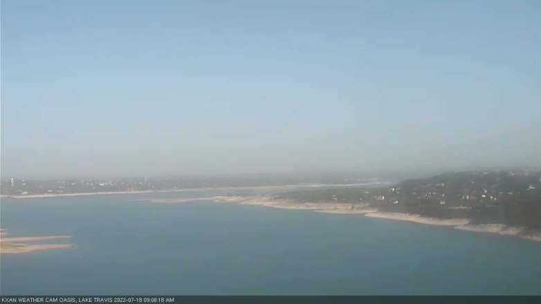 Lake Travis webcam, July 18, 2022 9:00 AM CT