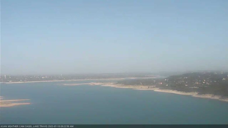 Lake Travis webcam, July 18, 2022 9:25 AM CT
