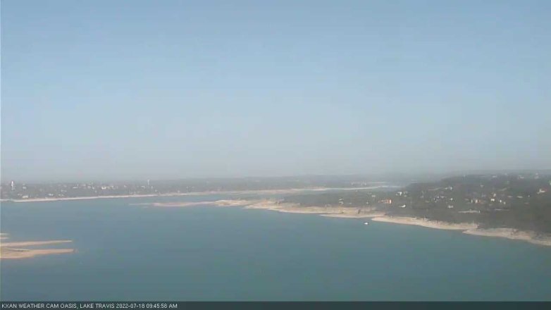 Lake Travis webcam, July 18, 2022 9:45 AM CT