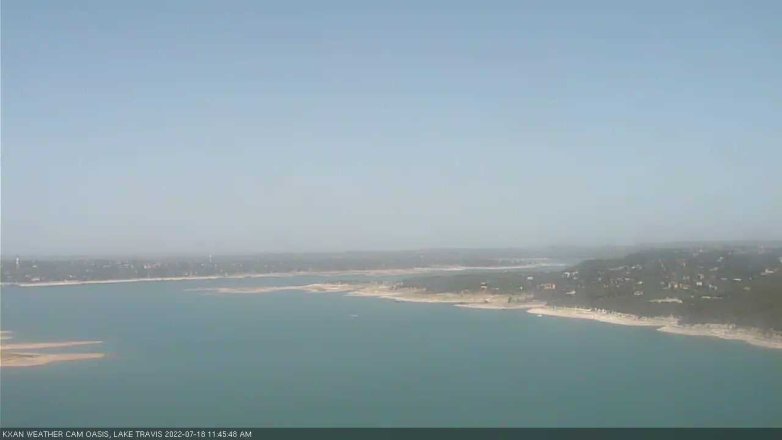 Lake Travis webcam, July 18, 2022 11:45 AM CT