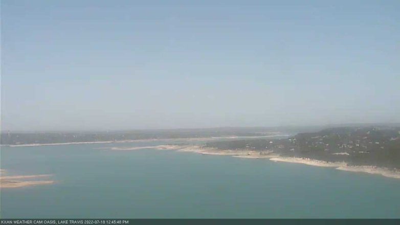 Lake Travis webcam, July 18, 2022 12:45 PM CT