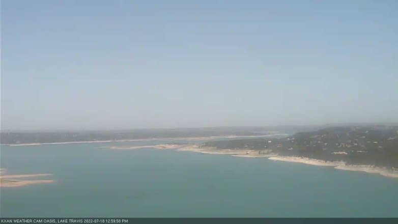 Lake Travis webcam, July 18, 2022 1:00 PM CT