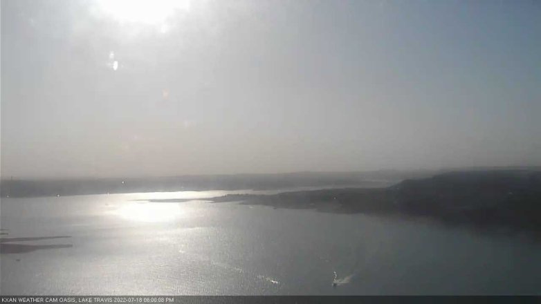 Lake Travis webcam, July 18, 2022 6:00 PM CT