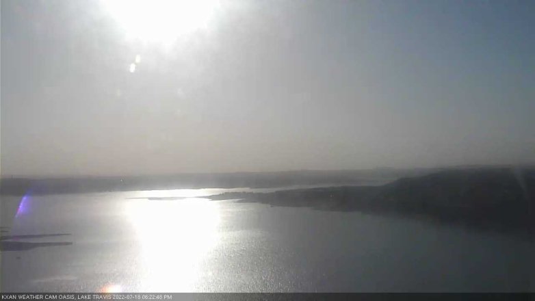 Lake Travis webcam, July 18, 2022 6:25 PM CT