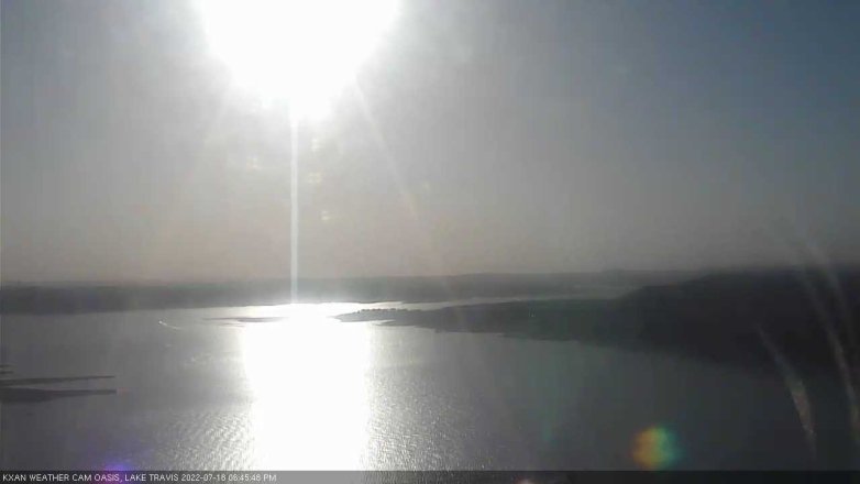 Lake Travis webcam, July 18, 2022 6:45 PM CT