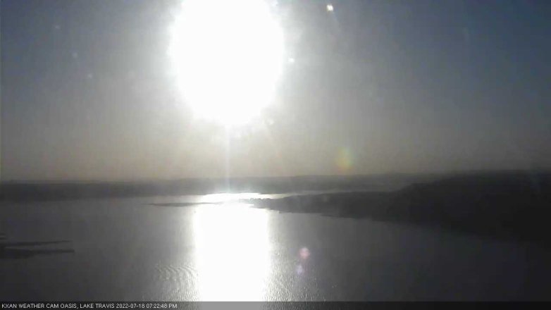 Lake Travis webcam, July 18, 2022 7:25 PM CT