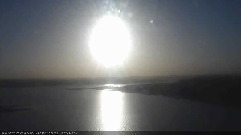 Lake Travis webcam, July 18, 2022 7:45 PM CT