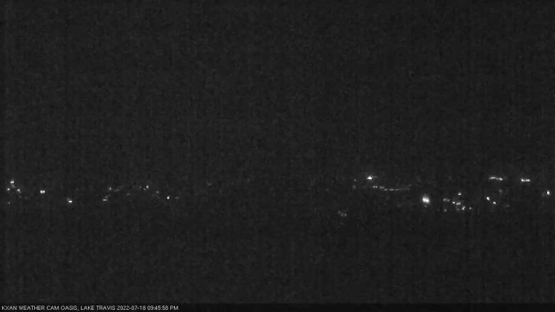 Lake Travis webcam, July 18, 2022 9:45 PM CT