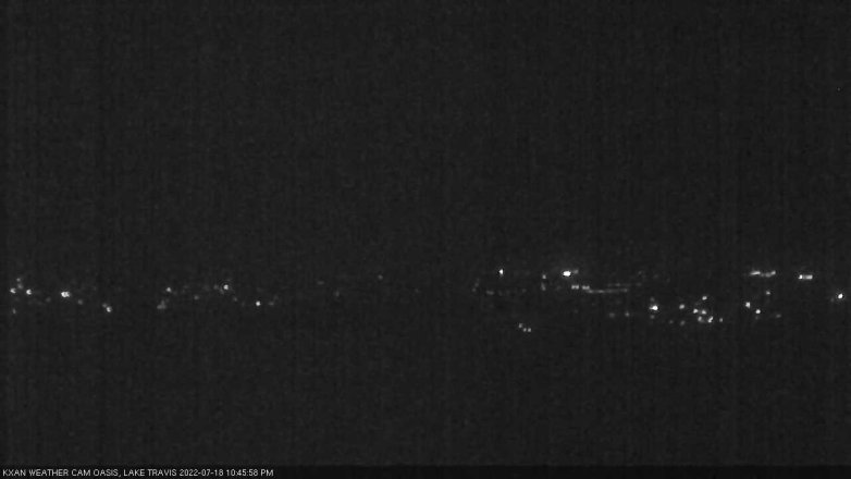 Lake Travis webcam, July 18, 2022 10:45 PM CT