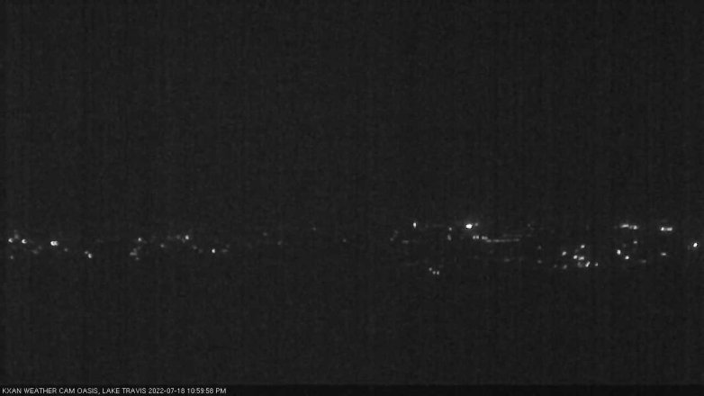 Lake Travis webcam, July 18, 2022 11:00 PM CT